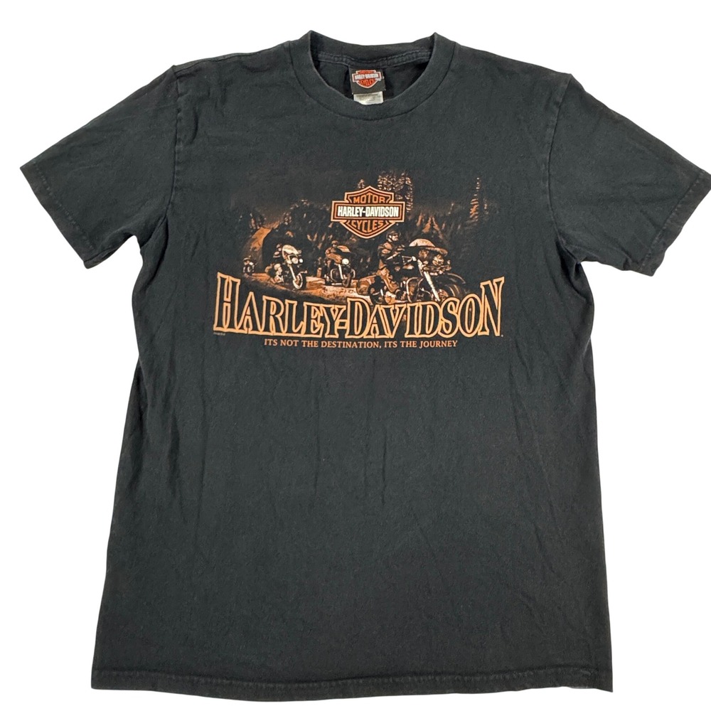 Harley-Davidson Orlando Historic Factory Graphic T-Shirt Black Men's L Grunge